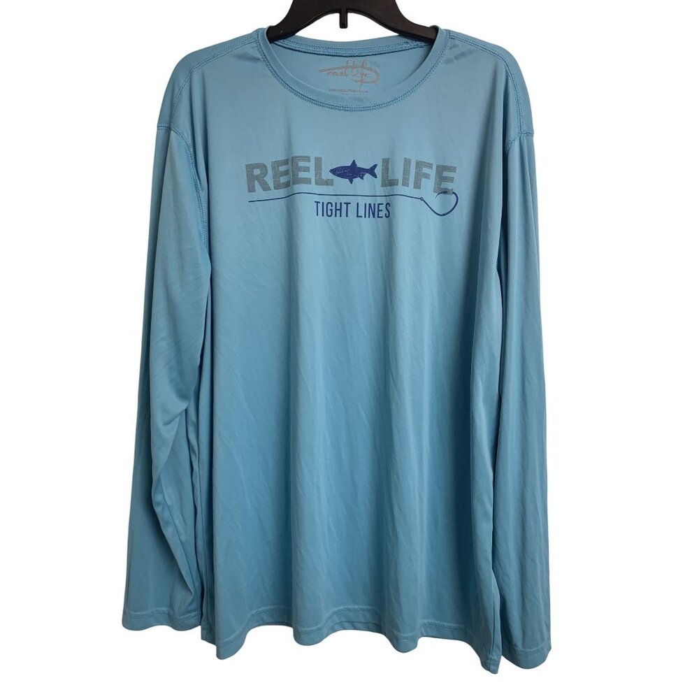 Reel Life Tight‎ Lines Fishing Shirt Outdoor Size XXL Reg